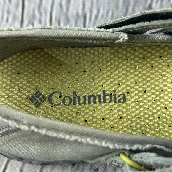 COLUMBIA Gray Suede & Canvas Mary Jane Tech Lite Omni-Grip Hiking Walking Flats - Picture 9 of 17